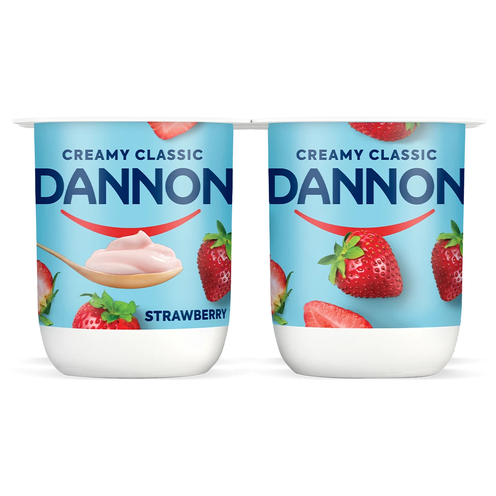Dannon Creamy Nonfat Yogurt, Strawberry 4oz Wholesale - Danone Food Service
